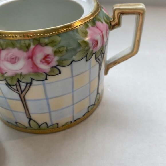 Vintage hand painted Nippon Lidded pot. Japan. Excellent condition. - Picture 7 of 11